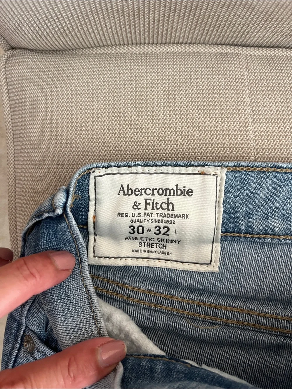 Abercrombie & Fitch Light Wash Slim Straight Jeans